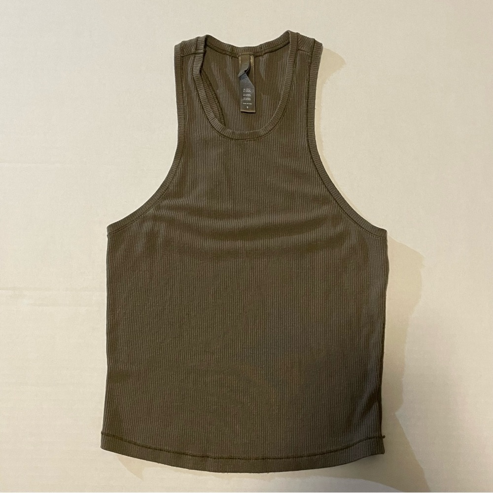 SKIMS Olive Ribbed Tank Top